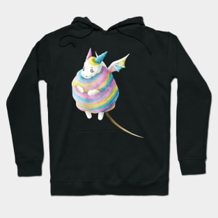 Kawaii Cotton Candy Dragon - Without Background Hoodie